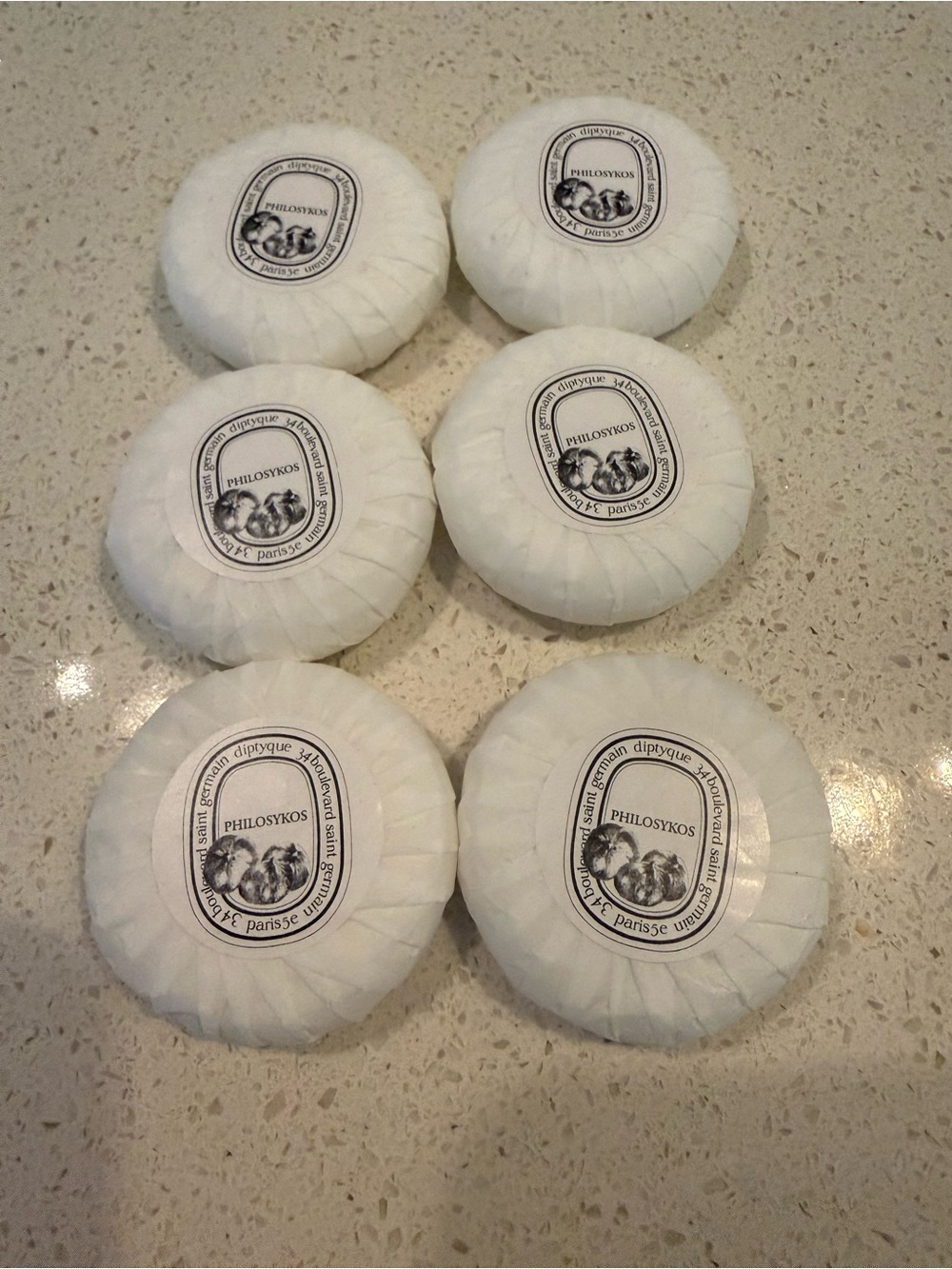 NEW Diptyque Philosykos Fig Scented Soap 30g Set of 6 Travel Size